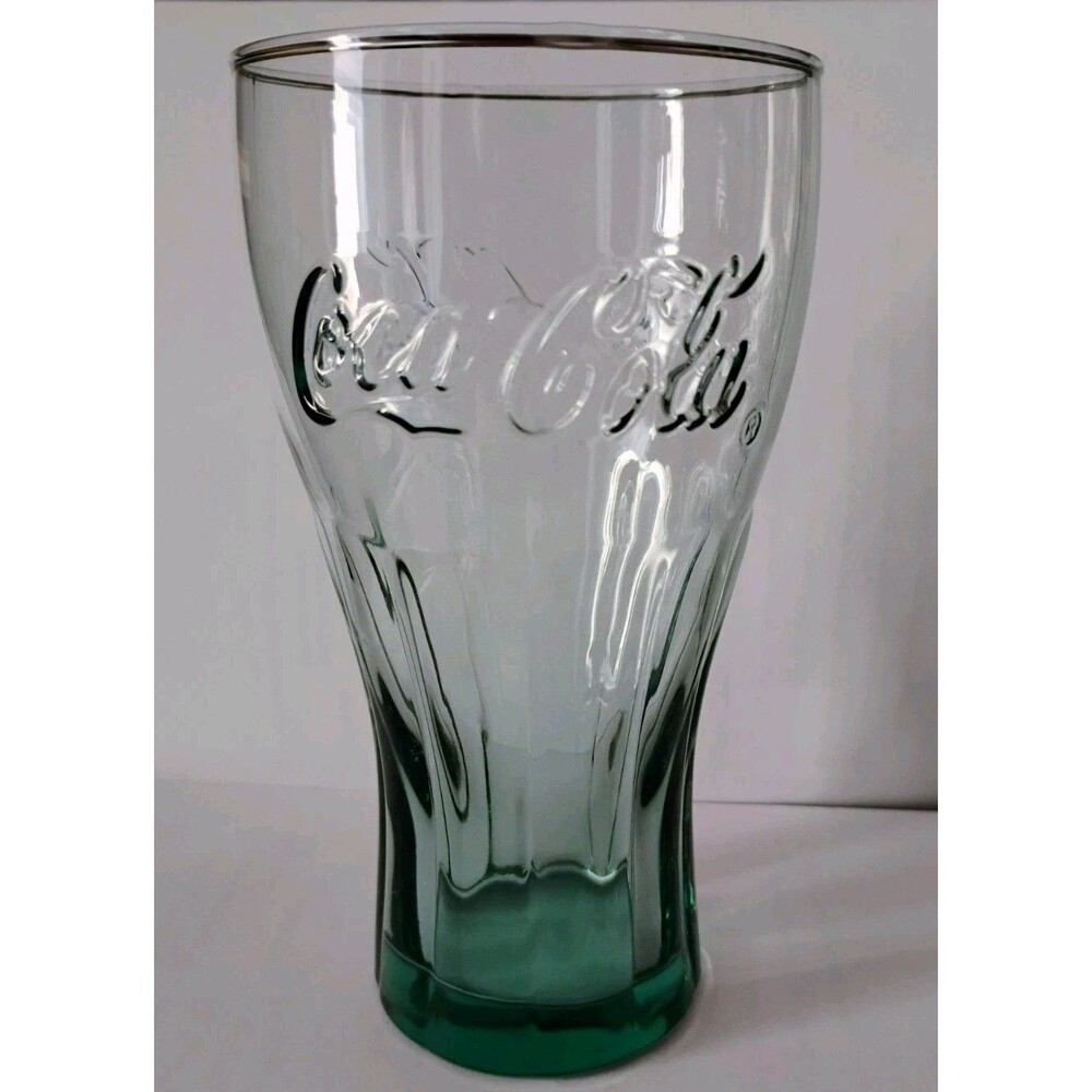 Coca Cola Vintage Coke 6" Glass Light Green Excellent Condition